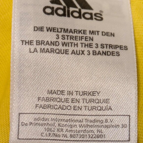 Adidas  Mens Medium Tee Shirt Yellow Licensed 2006 World Cup Team Brasil Top - Picture 12 of 13